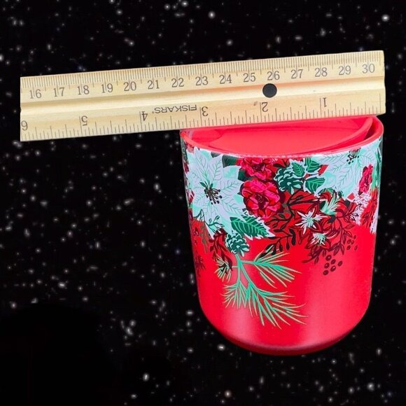 Starbucks Holiday Red White Green Poinsettia Christmas Ceramic Mug Cup 8oz ￼￼22 - Picture 4 of 11